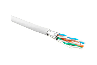 Кабель Hyperline UFTP4-C6-S23-IN-LSZH-WH-500, кат. 6 U/FTP, 23 AWG, белый, 445094
