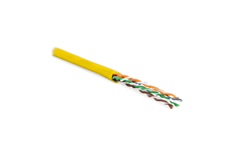 Кабель витая пара Hyperline UUTP4-C5E-P24-IN-LSZH-YL-100 100 м, U/UTP, арт. 243608