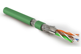 Кабель витая пара Hyperline S/FTP категория 7 LSZH 500 м зеленый 445154