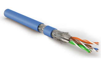 Кабель витая пара Hyperline S/FTP категория 7 LSZH 500 м синий 445153