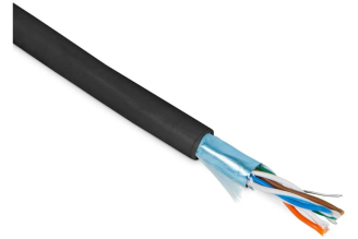 Кабель витая пара Hyperline FUTP4-C5E-P26-IN-PVC-BK-100 F/UTP категория 5e 100 м черный 444991