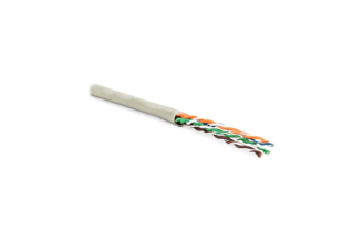 Кабель витая пара Hyperline U/UTP Cat.6a LSZH серый 444601