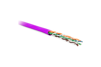 Кабель витая пара Hyperline UUTP4-C5E-P24-IN-LSZH-PK-100 U/UTP категория 5e 100 м розовый 444262
