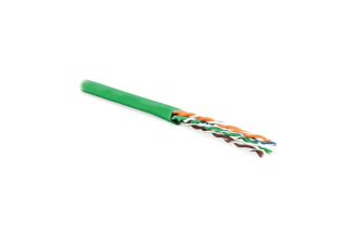 Кабель витая пара Hyperline UUTP4-C5E-P24-IN-PVC-GN-100 U/UTP категория 5e 100 м зеленый 444282