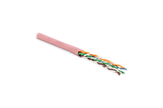 Кабель витая пара Hyperline UUTP4-C5E-P24-IN-PVC-PK-305 U/UTP Cat 5e 305 м розовый 236313