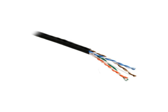 Кабель витая пара Hyperline UUTP4-C6-P24-NCR-IN-PVC-BK-100 U/UTP категория 6 100 м черный 444309