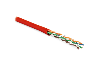 Кабель витая пара Hyperline UUTP4-C6-S23-IN-LSZH-RD-305 305 м, U/UTP, арт. 251945