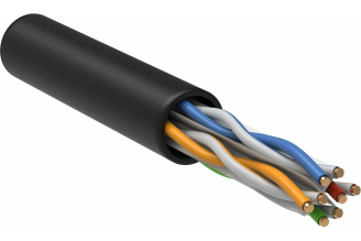 Витая пара IEK ITK LC3-C604-129 U/UTP кат.6 4x2х23AWG LSZH черная 305 м
