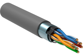 Витая пара ITK F/UTP 5e 4x2х24AWG LSZH серая 305 м LC1-C5E04-321-S-R
