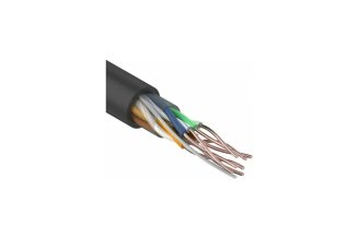 Кабель витая пара REXANT U/UTP 4PR 24AWG Cu Cat5e PE черный 25 м 01-0045-25