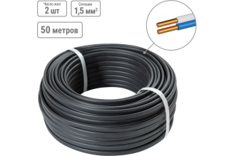 Провод TDM ELECTRIC ВВГмб-П нгА-LS 2х1.5 220/380 В 50 м SQ0117-1309