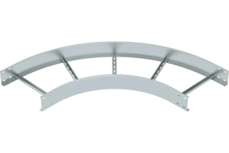 Угловая секция лестничного лотка OBO Bettermann 90° 110x200 мм R=500 мм 6217772