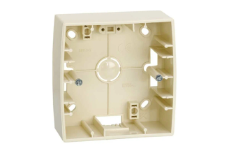 Монтажная коробка Simon на 1 пост 89x89x27 мм слоновая кость 82750-31