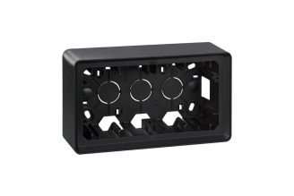 Монтажная коробка Simon S82 Detail на 2 поста 170x99x52 мм графит 8200760-038