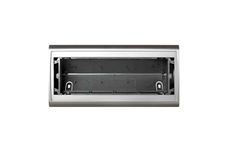Угловая монтажная коробка Simon 82772-33 на 8 узких или 4 широких модуля, алюминий