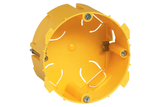 Коробка монтажная Legrand Batik 1 пост для встраиваемых розеток 20 А и 32 А, для сухих перегородок, глубина 50 мм 089358