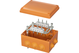 Пластиковая коробка DKC FS с кабельными вводами и клеммниками IP55 240х190х90 мм 8р FSK41810