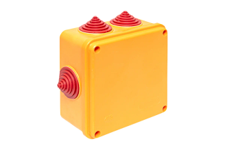 Огнестойкая коробка EKF 100x100x50 мм IP55, 3 двойных клеммника 1,5-2,5 мм², plc-kmrf-100-6-02