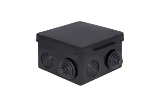 Распределительная коробка EKF КМР-030-031 с крышкой 80×80×50 мм черная IP54 plc-kmr-030-031-2b