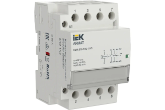 Модульный контактор IEK ARMAT KMR 63А 24В AC/DC 3NO AR-KMR20-063-31-024