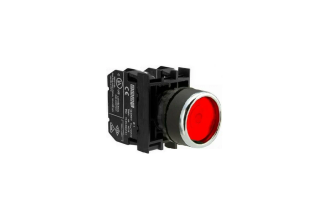 Кнопка с фиксацией и светодиодной подсветкой EMAS B150FK красная 1НО