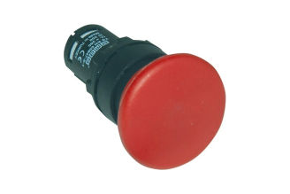 Нажимная кнопка EMAS MB102MK моноблочная грибок красная 22 мм IP 40, 1НО+1НЗ