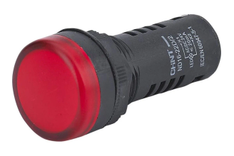 Световой индикатор CHINT ND16-22D/2C красный IP65 AC/DC 12 В 593943