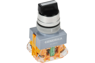 Переключатель GENERICA D7-20x33 3 положения 1NC+1NO с самовозвратом, черный BSW50-20X33-3-22-3-K02-G