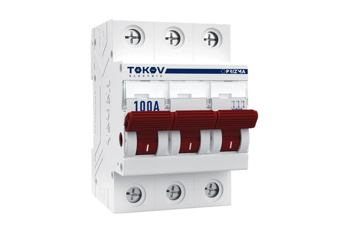 Выключатель нагрузки модульный TOKOV ELECTRIC3П 100А TKE-PZ60-MDSI-3-100