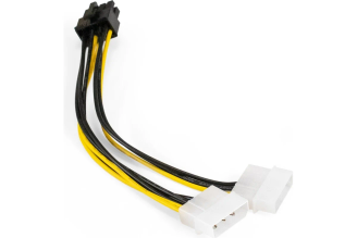 Переходник питания ExeGate EX-CC-PSU-62 PCI-Express 8 pin - 2хMolex 0,15 м 294788
