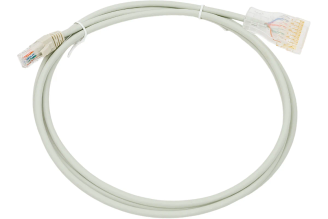 Патч-корд Hyperline PC-110-RJ45-4P-C5e-2M-LSZH-GY 110-RJ45, Cat.5e, 2 м, серый, 229904