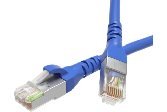 Патч-корд DKC экранированный Cat.5e F/UTP 4x2 LSZH синий 10 м RN5EFU4500BL
