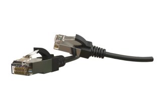 Патч-корд Hyperline S/FTP категория 6, 28AWG, LSZH, 5 м, черный, 445787