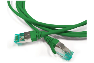 Патч-корд Hyperline S/FTP категория 6а 30AWG LSZH 1.5 м зеленый 445824
