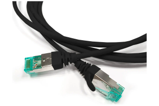 Патч-корд Hyperline S/FTP категория 6а 30AWG LSZH 3 м черный 445829