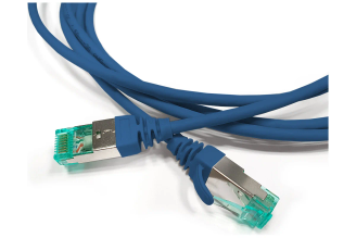 Патч-корд Hyperline S/FTP Cat.6A 30AWG LSZH 5 м синий 445837