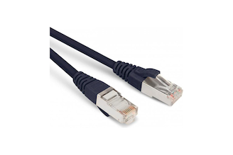 Патч-корд SF/UTP Hyperline, PC-LPM-SFTP-RJ45-RJ45-C6-5M-LSZH-BK экранированный, Cat.6 264501