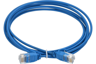 Коммутационный шнур ITK Cat.5e U/UTP LSZH 1 м синий PC03-C5EUL-1M-SL-WT
