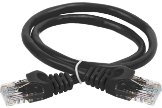 Коммутационный шнур ITK Cat. 6 UTP PVC 2 м черный PC09-C6U-2M