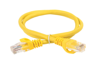 Коммутационный шнур ITK кат.5e U/UTP 2 м желтый PC05-C5EU-2M