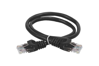 Патч-корд ITK категории 5e UTP 2 м черный PC09-C5EU-2M
