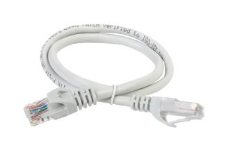 Патч-корд ITK категории 5e UTP LSZH 10 м серый PC01-C5EUL-10M