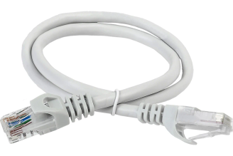 Патч-корд ITK категории 6A UTP LSZH 1 м серый PC01-C6AUL-1M