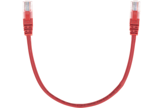 Патч-корд REXANT Cat 5e RJ45-RJ45 26AWG 0,3 м красный 02-0103-03