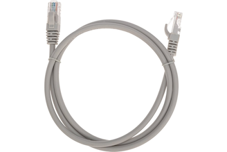 Патч-корд REXANT u/utp cat 6, rj45-rj45, 26awg, lszh, серый, 1м 02-0290-1
