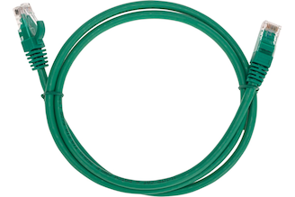 Патч-корд REXANT u/utp cat 6, rj45-rj45, 26awg, lszh, зеленый, 1м 02-0296-1
