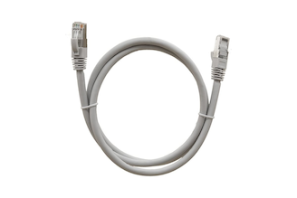 Патч-корд SUPRLAN FTP 5e 4x2 26AWG (7x0.16mm) Cu LSZH серый 1м 10-0716