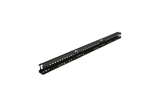 Вертикальный кабельный организатор Hyperline CMF-R42U-F106-CS-RAL9005 483756 с крышкой