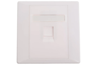 Лицевая панель SUPRLAN 1 порт 80×80 Keystone со шторкой 10-0333