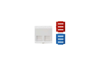 Угловая вставка Hyperline SIP3A-2K-M45-45 45x45 для 2 модулей Keystone Jack, 426180